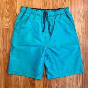 Hawaiian Authentics Teal Board Shorts Medium